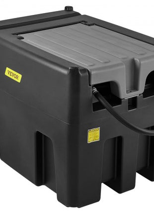Portable Diesel Tank, 116 Gallon Capacity & 10 GPM Flow Rate, Diesel Fuel Tank with 12V Electric Transfer Pump and 13.1ft Rubber Hose, PE Diesel Transfer Tank for Easy Fuel Transportation, Black