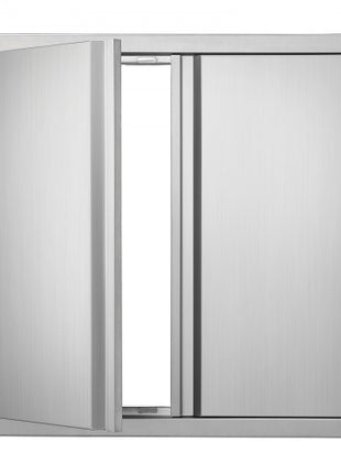 BBQ Access Door, 26W x 24H Inch Double Outdoor Kitchen Door, Stainless Steel Flush Mount Door, Wall Vertical Door with Recessed Handles , for BBQ Island, Grilling Station, Outside Cabinet
