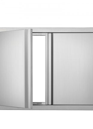 BBQ Access Door, 30W x 21H Inch Double Outdoor Kitchen Door, Stainless Steel Flush Mount Door, Wall Vertical Door with Recessed Handles , for BBQ Island, Grilling Station, Outside Cabinet
