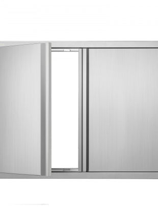 BBQ Access Door, 36W x 24H Inch Double Outdoor Kitchen Door, Stainless Steel Flush Mount Door, Wall Vertical Door with Recessed Handles , for BBQ Island, Grilling Station, Outside Cabinet
