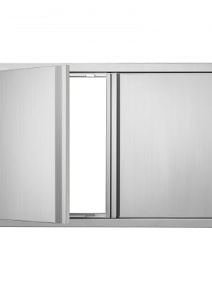 BBQ Access Door, 36W x 21H Inch Double Outdoor Kitchen Door, Stainless Steel Flush Mount Door, Wall Vertical Door with Recessed Handles , for BBQ Island, Grilling Station, Outside Cabinet