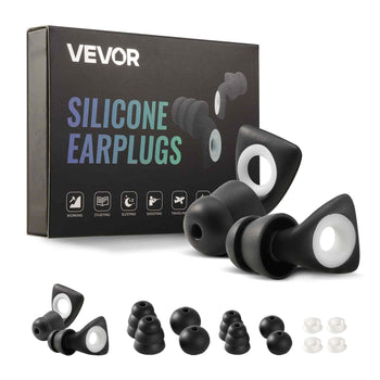 Ear Plugs for Sleeping Noise Cancelling, NRR 25 dB Reusable High Noise Reduction  Earplugs, Flexible Silicone Soft Earplug with 12 Ear Tips in M / L, for Sleeping, Working, Studying & Traveling