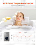 Propane Tankless Water Heater, 4.3Gal Indoor 100000 BTU Instant Hot Water Heater, Smart Temperature Control & Clear LED Display & Multiple Security Protections for Whole House, Silver Gray