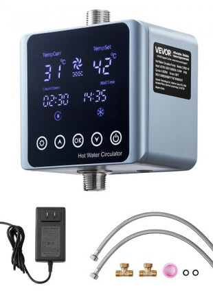 Digital Smart Instant Hot Water Recirculating Pump Kit, with Built-in Thermostat, Timer, Digital Screen, Under Sink Recirculation Circulation Circulator Pump System, for House Water Heaters