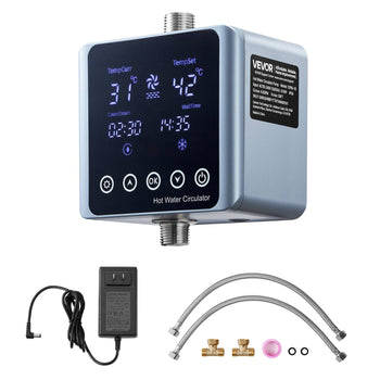 Digital Smart Instant Hot Water Recirculating Pump Kit, with Built-in Thermostat, Timer, Digital Screen, Under Sink Recirculation Circulation Circulator Pump System, for House Water Heaters