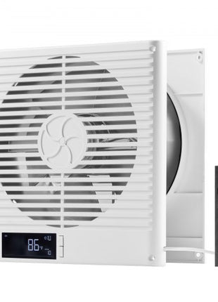 7.5-Inch Room to Room Fan, 2-in-1 305 CFM Through Wall Fan with Remote Control & Two-Way Airflow, 10-Speed Ventilation Quiet Vent for Kitchen, Living & Laundry Room Workshop