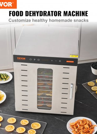 Food Dehydrator Machine, 10 Stainless Steel Trays, 1000W Electric Food Dryer with Digital Adjustable Timer & Temperature for Jerky, Herb, Meat, Beef, Fruit, Dog Treats and Vegetables