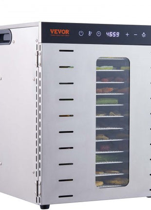 Food Dehydrator Machine, 10 Stainless Steel Trays, 1000W Electric Food Dryer with Digital Adjustable Timer & Temperature for Jerky, Herb, Meat, Beef, Fruit, Dog Treats and Vegetables