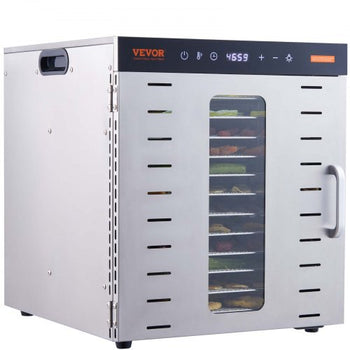 Food Dehydrator Machine, 10 Stainless Steel Trays, 1000W Electric Food Dryer with Digital Adjustable Timer & Temperature for Jerky, Herb, Meat, Beef, Fruit, Dog Treats and Vegetables