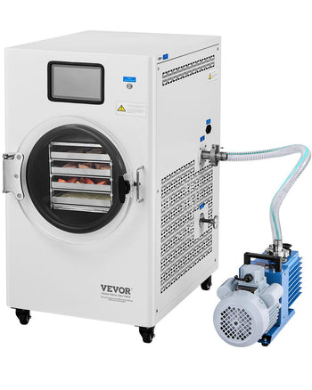 Vacuum Freeze Dryer Machine, 8.8-13.2 LBS/Batch Food Freeze Drying Machine with 4-Layer Trays, Vacuum Pump, Adjustable Timer and Temperature Control, for Fruits Vegetables Meat, White