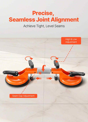 Seamless Seam Setter, 2 Packs Granite Seam Setter with 5 in Vacuum Suction Cups, Seam Joiner for Seam Joining & Leveling, 180° Adjustable, Countertop Installation Tool for Tile Stone Marble Slab