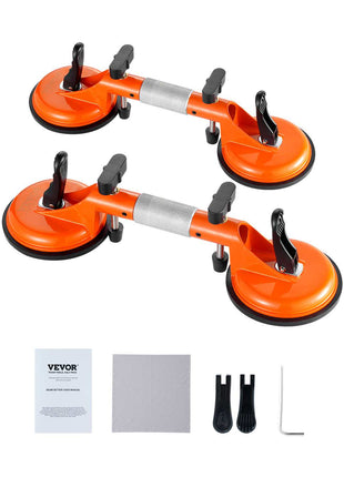 Seamless Seam Setter, 2 Packs Granite Seam Setter with 5 in Vacuum Suction Cups, Seam Joiner for Seam Joining & Leveling, 180° Adjustable, Countertop Installation Tool for Tile Stone Marble Slab