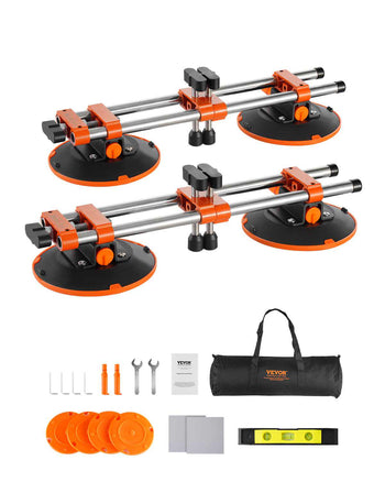 Seamless Seam Setter, 2 Packs, Granite Seam Setter with 6 in Vacuum Suction Cups & Tool Bag, Seam Joiner for Seam Joining & Leveling, Countertop Installation Tool for Tile Stone Marble Slab