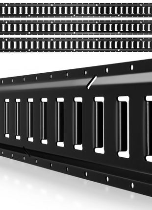E-Track Tie-Down Rails, 4 Pack, 7.7 ft E Track Rails Secures Cargo & Heavy Loads Up to 2,000 lbs, Trailer Tie-Down System Suitable for Garages, Vans, Motorcycle Tie Downs, ATV Mountings