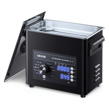 3L Ultrasonic Cleaner, Professional Ultrasonic Cleaner Machine with Knob Control, Stainless Steel Cleaning Machine with Basket and Cleaning Ball, for Watches, Razors, Jewelry, Coins and More