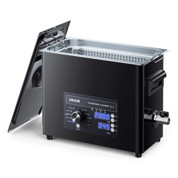 6L Ultrasonic Cleaner, Professional Ultrasonic Cleaner Machine with Knob Control, Stainless Steel Cleaning Machine with Basket and Cleaning Ball, for Watches, Razors, Jewelry, Coins and More