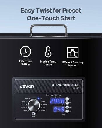 30L Ultrasonic Cleaner, Professional Ultrasonic Cleaner Machine with Knob Control, Stainless Steel Cleaning Machine with Basket and Cleaning Ball, for Watches, Razors, Jewelry, Coins and More
