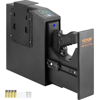 VEVOR electric stapler in black, featuring a sleek design, battery-powered operation, and included screws and batteries.