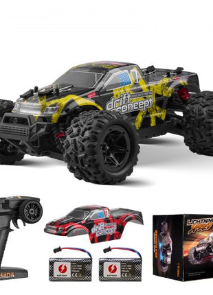 Remote Control Car, 1:18 Scale RC Car for Kids, All Terrain 4WD Off-Road Truck with 45° Wheelie & Adjustable Speed, 45 km/h High-Speed Hobby RC Racing Car Toy, Ideal Gift for 8+ Year Kids, IPX4