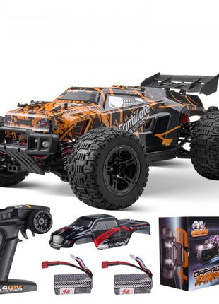 Remote Control Car, 1:10 Scale RC Car for Kids,  All Terrain 4WD Off-Road Truck with 45° Wheelie & Adjustable Speed, 50 km/h High-Speed Hobby RC Racing Car Toy, Ideal Gift for 8+ Year Kids, IPX4