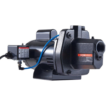 Vevor 1HP electric water pump, durable black metal, high-efficiency design, ideal for irrigation and household use.