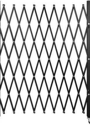 Single Folding Security Gate, 74"W x 51.57"H Folding Door Gate, Steel Accordion Security Gate, Flexible Expanding Security Gate, 360° Rolling Barricade Gate, Scissor Gate or Door with Padlock