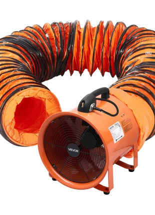 Portable Ventilator, 16 inch Heavy Duty Cylinder Fan with 16.4ft Duct Hose, 1350W Strong Shop Exhaust Blower 5175CFM, Industrial Utility Blower for Sucking Dust, Smoke, Smoke Home/Workplace