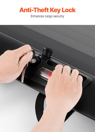 Retractable Tonneau Cover, 5.7 ft Hard Retractable Tonneau Cover with Built-in Drainage Pipe for 2021-2024 Dodge Ram 1500 Crew Cab , Customized Hard Tonneau Cover with Double-Lock & T-Slot