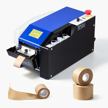 Water-Activated Tape Dispenser, Automatic Kraft Gummed Tape Dispenser, 100–995mm Adjustable Length, 40–100mm Tape Width, 110V Electric Water-Activated Tape Cutter for Carton Sealing, Box Packing