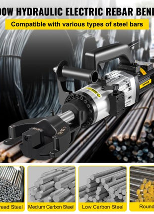 1.5 KW Electric Rebar Bender, 1\'\'(25 mm) Hydraulic Electric Hand Held Rebar Bender, within 5 s, 110 V
