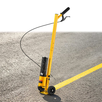 Striping Line Painting Wand Industrial Two-Wheel Marking Paint Wand, For Ground Marking, Parking Lot and Field, Lightweight and Easy to Push, Compatible with Inverted Striping Paint, Yellow