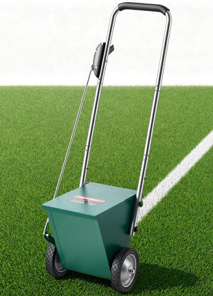 Steel Dry Line Marker 25 lbs Powder Capacity Field Dry Line Chalker, For Small Fields, 2 to 4 in Adjustable Line Width, with 2 Heavy-Duty Wheels, Clear and Even Marking, Easy One-Person Pushing