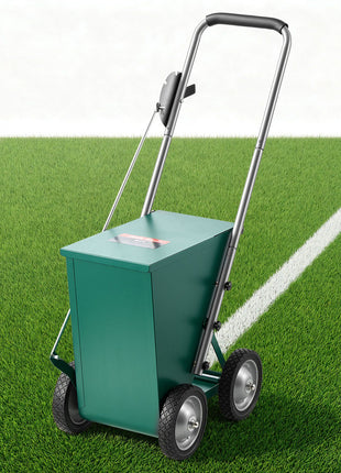 Steel Dry Line Marker 50 lbs Powder Capacity Field Dry Line Chalker, For Standard Fields, 2 to 4 in Adjustable Line Width, with 4 Heavy-Duty Wheels, Clear Even Marking, Easy One-Person Pushing