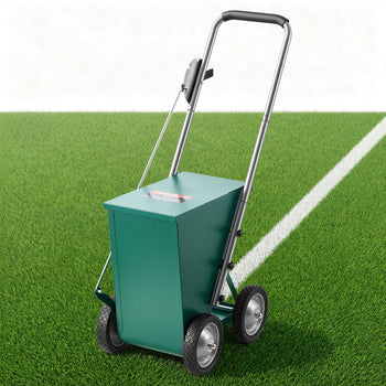 Steel Dry Line Marker 50 lbs Powder Capacity Field Dry Line Chalker, For Standard Fields, 2 to 4 in Adjustable Line Width, with 4 Heavy-Duty Wheels, Clear Even Marking, Easy One-Person Pushing