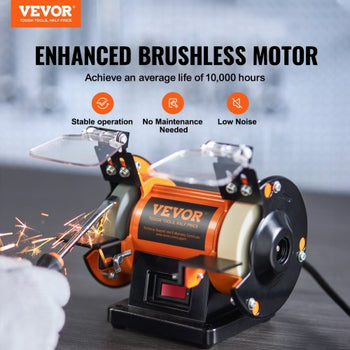 Jewelry Polisher, Bench Grinder Polishing & Buffing Machine, 3590RPM Bench Lathe Polisher with 1 Wool Wheel & 1 Abrasive Fiber Wheel & 1 Grinding Wheel & 100pcs Tools