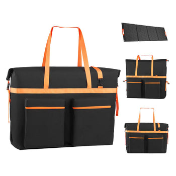 Solar Panel Storage Bag for 5 x 300W Foldable Solar Panels, Waterproof Faraday + Nylon Solar Panel Carrying Bag with Signal Blocking, Lightweight Portable for Outdoor Camping, RV Travel