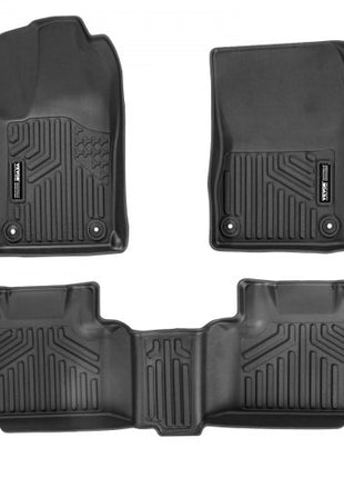 Automotive Floor Mats, Fits for Dodge Durango / Jeep Grand Cherokee 2016-2024 / 2016-2021, 3 pcs Front and 2nd Row Liners, All Weather Custom Fit TPE Vehicle Floor Mats, Easy to Clean, Black