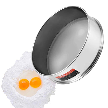 Flour Sieve Fine Mesh, 40 Mesh Flour Sifter, 304 Stainless Steel Fine Mesh Sifter Food-grade, Dia. 12.6" Fine Mesh Strainers for Baking, 5 Sizes Mesh hole for Mungbean, Rice, Flour, Pearl Powder
