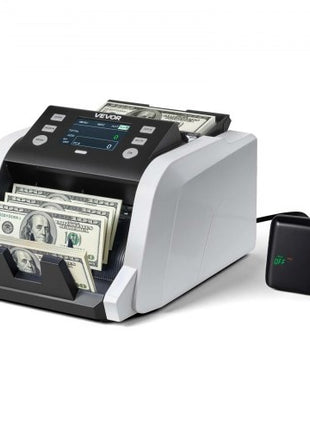 Money Counter Machine, 1200 Notes/Minute, Cash Counter with Value Count, UV/MG/IR/DD/DBL/HLF/CHN Counterfeit Detection, TFT Display, Money Counting Machine Mixed Denomination for Dollar and Euro
