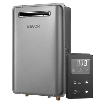 Propane Tankless Water Heater, 5.3Gal Outdoor 120000 BTU Instant Hot Water Heater, Smart Temperature Control & 3/4 inch NPT Interface& Multiple Security Protections for Whole House, Silver Gray