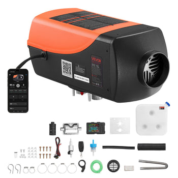 Diesel Heater DC 12V 10 L/2.6 Gal Fast Heating Diesel Air Heater, For Various Vehicles, Large Fuel Tank, with Bluetooth App Control, Remote Control and LCD Panel, Automatic Altitude Compensation