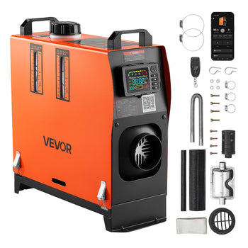 Diesel Heater DC 12V All-in-One 5 L/1.3 Gal Tank Diesel Air Heater, For Various Vehicles, Fast Heating with Bluetooth App Control, Remote Control and LCD Panel, Automatic Altitude Compensation
