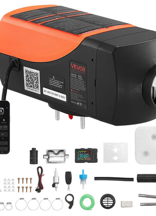 Diesel Heater DC 12V 10 L/2.6 Gal Large Fuel Tank Diesel Air Heater, For Various Vehicles, Fast Heating, with Bluetooth App Control, Remote Control and LCD Panel, Automatic Altitude Compensation