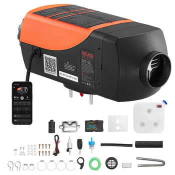 Diesel Heater DC 12V 10 L/2.6 Gal Large Fuel Tank Diesel Air Heater, For Various Vehicles, Fast Heating, with Bluetooth App Control, Remote Control and LCD Panel, Automatic Altitude Compensation