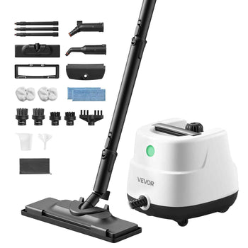 Steam Cleaner, 34 oz Tank, Steamer for Cleaning with 20 Accessories, Extended Power Cord and Hose, Portable Handle, Fast Heating, Powerful Canister Steam Cleaner for Home, Car Detailing, Floors