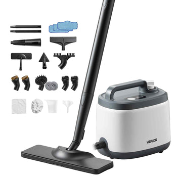 Steam Cleaner, 51 oz Tank, Steamer for Cleaning with 19 Accessories, Extended Power Cord and Hose, Portable Handle, Fast Heating, Powerful Canister Steam Cleaner for Home, Car Detailing, Floors