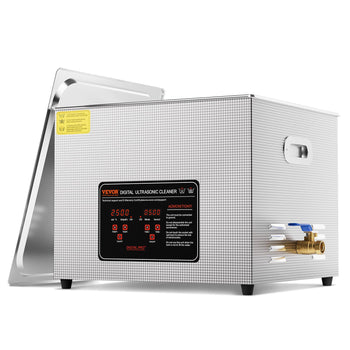 Ultrasonic Cleaner, 15L Professional 360W Cleaning Machine with Timer & Heater, 40kHz Digital Ultrasonic Cleaner with Basket for Watch Glasses Jewelry Retainer Industrial Parts Tools