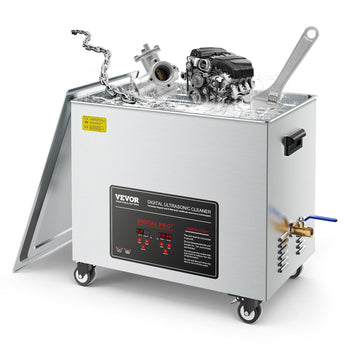 50L Ultrasonic Cleaner, Professional Ultrasonic Cleaner Machine with Cleaning Basket & Digital Display, 840W Stainless Steel Large Cleaning Machine with Wheels for Industrial Parts, Carburetors