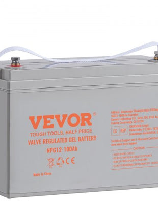 Deep Cycle Battery, 12V 100 AH, AGM Marine Rechargeable Battery, High Self-Discharge Rate 800A Current, for RV Solar Marine Off-Grid Applications UPS Backup Power System