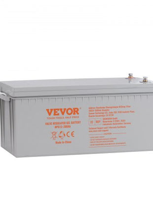 Rechargeable AGM Marine Battery, 12V 200 AH, Designed for RV Solar Marine Off-Grid Use, UPS Backup, with a Self-Discharge Rate, 1400A Current